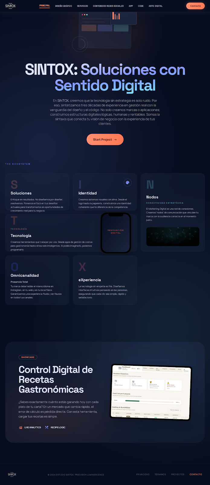 Estudio SINTOX — Landing Principal